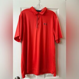 Under Armour Polo Performance Golf Shirt for Men, XXL - Red